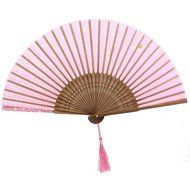 ROSENICE Chinese /Japanese Folding Hand Fan 21CM - Butterfly Sakura Pattern (Pink) N7