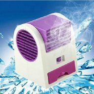 Office Portable Mini Fan Cooling Desktop Dual Bladeless USB Air Conditioner Green N4