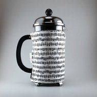 Music Themed, French Press Cozy, 8 cup Cover, Insulated Cafetiere Cosy, Coffee Accessory
