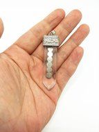 QTMY Fashion Jewelry Rock Crystal Quartz Gemstone 7 Chakra Healing Stone Pendant for Women Men N3