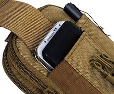 LefRight Nylon Tough Duty Military Tactical Molle EDC Compatible Universal Security Pack Casual Waist Bag, Coyote... N2
