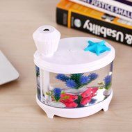 Ecloud Shop Aquarium Night Light Humidifier USB Mini Colorful Night Light Humidifier Vaporizers (White) N2