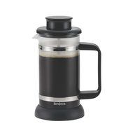 BonJour Coffee Borosilicate Glass French Press with Coaster &amp; Scoop, 12.7-Ounce, Riviera, Black