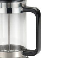 BonJour Coffee Borosilicate Glass French Press with Coaster &amp; Scoop, 12.7-Ounce, Riviera, Black N2