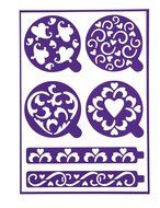 Wilton 417-5158 Stick N Stay Stencils, Hearts N2