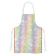 KESS InHouse KESS Original "Pastel Prism" Rainbow Bokeh Artistic Apron, 31 by 35.75", Multicolor
