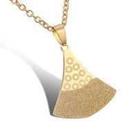 Women Men's Stainless Steel Gold Tone Cross Hollow Pendant Necklace Chain Gift (triangle) N3