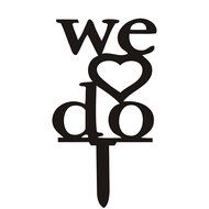 Ecape Acrylic Wedding Cake Toppers Custom Love You More Cake Toppers Cake Decoration Black Pack of 1 N9