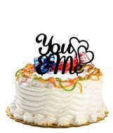 Ecape Acrylic Wedding Cake Toppers Custom Love You More Cake Toppers Cake Decoration Black Pack of 1 N11