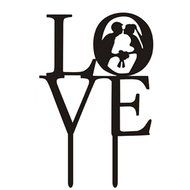 Ecape Acrylic Wedding Cake Toppers Custom Love You More Cake Toppers Cake Decoration Black Pack of 1 N12