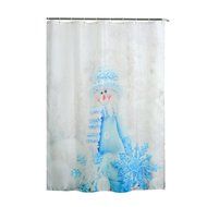 AutumnFall Winter Holiday Snowman Christmas Fabric Shower Curtain Digital Decor with Hooks (180cm180cm, E) N5