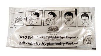 SAS Safety 8617 N95 Particulate Flat Fold Respirator, White, 20-Pack by SAS Safety