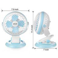 Opolar 3-in-1 Desk Clip and Wall Mountable Mini USB Fan with 2 Speeds N5