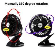 Yoosion USB FAN Clip Portable 2200mAh Rechargeable Battery Powered USB Desk Fan 4 Blades Quite Personal Cooling... N3