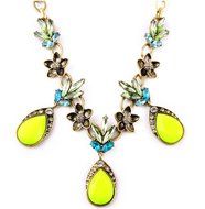 mashahan Retro Alloy Crystal Adjustable Necklaces for Women N2