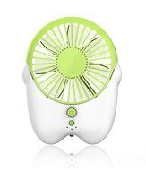 QH Speed Adjustable USB Mini Cooling Rechargeable Handheld Fan (Green) N3