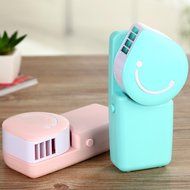 Portable Mini Air Condition USB Rechargeable Water Cooling Fan For Home Office Outdoor Smile Face Handheld Micro... N5