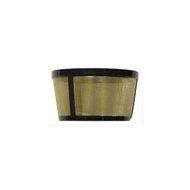 Gold Tone Reusable Basket-style 4-8 Cup Coffee Filter with Handle.