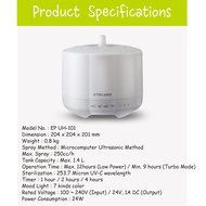 Atocare EP UH-101 Ultrasonic LED Humidifier Self Sterilization Mood Light 1.4L N7