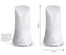 YoCoo 50ml USB Ultrasonic Essential Oil Aroma Diffuser with Time Setting, Cool Air Humidifier, Warm White LED... N6