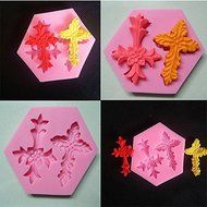 Genenic Silicone Fondant Sugarcraft Mold Cake Decorating Mould Cross Shape