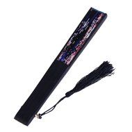Hollow Rib Flower Hand Fan Folding Fan Pocket Fan (Blue) N42