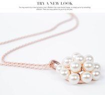 Morenitor(TM) Jewelry Set Gold Plated Pearl Pendant Necklace Dangle Earring Stud Set. N14