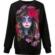 Pullover Tops,Morecome Women Halloween Beauty Skull 3D Print Long Sleeve Sweatshirt