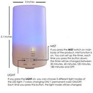 Essential Oil Diffuser, 65ml Aroma Essential Oil Cool Mist Humidifier with Adjustable Mist Mode,Waterless Auto... N2
