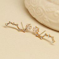 Hot Women Fashion Rhinestone Gold Silver Crystal Earrings Ear Hook Stud Jewelry