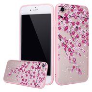 iPhone 7 Case, PHEZEN Colorful Flower Butterfly Plum Blossom Crystal Diamond Bling Hybrid Hard PC + Clear Soft... N29