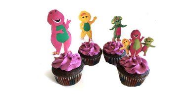 Barney Cupcake Toppers