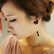 1Pair New Women Rhinestone Butterfly Drop Long Tassel Ear Stud Earrings jep N2