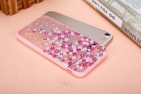 iPhone 7 Case, PHEZEN Colorful Flower Butterfly Plum Blossom Crystal Diamond Bling Hybrid Hard PC + Clear Soft... N31