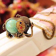 New Rhinestone Elephant Pendant Women Long Necklace Sweater Chain Jewelry Gift N4