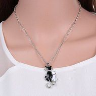 New Design White Black Cats Pendant Chain Necklace Best Gift for Family Friends N6