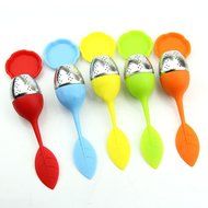 Foto4easy 5 Piece Silicone Stainless Steel Leaf Tea Strainer Teaspoon Infuser Spice Filter N2