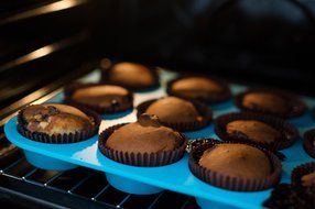 Bessmate Silicone Muffin Pan -12 Cups Blue Mold &amp; Baking Tray- Reusable, Non-Stick Bakeware For Cupcakes and Cakes...