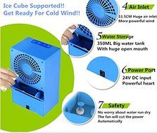 Yijiagou Bladeless Fan with Air Humidifier Diffuser Mute Desk Fan Air Purifier Air Conditioner Strong Wind Automatic... N7