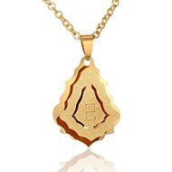 Women Men's Stainless Steel Gold Tone Cross Hollow Pendant Necklace Chain Gift (triangle) N5