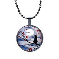 Women's Girls Time Gem Flower Cat Photo Pendant Chain Necklace Friend Gift New