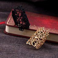 Voberry&reg; Fashion Charm Finger Armor Joint Knuckle Hollow Out Flowers Ring N4