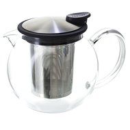 FORLIFE Glass Teapot with Basket Infuser, 25 oz., Turquoise N2