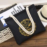 AutumnFall Fashion Cute Printing Women Girls Canvas Bags Shoulder Bag Casual Handbag (Gray) N6