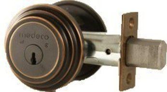 Medeco 11TR50310 Maxum Residential Single Cylinder Deadbolt, Satin Brass Blackened, 2-3/8 Backset, High Security...