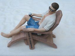 Beach Wedding Cake Topper with Chairs by Magical Day