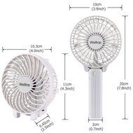 Welltop&reg; Rechargeable Fans Handheld Mini Fan Battery Operated Electric Personal Fans with Foldable Fans Hand Bar... N14