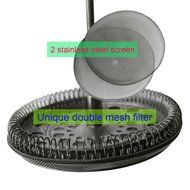Generic Double Wall Stainless Steel French Coffee Press,2 Screen Filters, 1 Liter/34oz