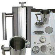 Generic Double Wall Stainless Steel French Coffee Press,2 Screen Filters, 1 Liter/34oz N2