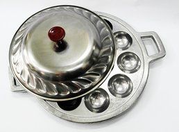 Kanom Krok Pan Cover for Sale in Amazon , Kanom Krog Coconut Pancakes Griddle Thailand with LID Small Size ,Thai...